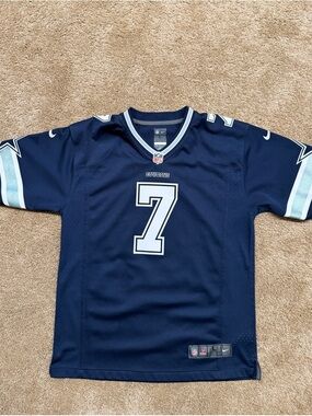 NFL Youth Dallas Cowboys Navy and White #7 Jersey